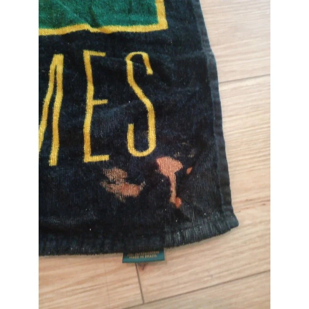 Olympic Games 1996 Atlanta Olympics Summer Beach 90s Vintage Towel Green Black